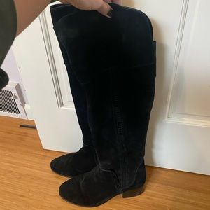 Vince Camuto black over-the-knew boots